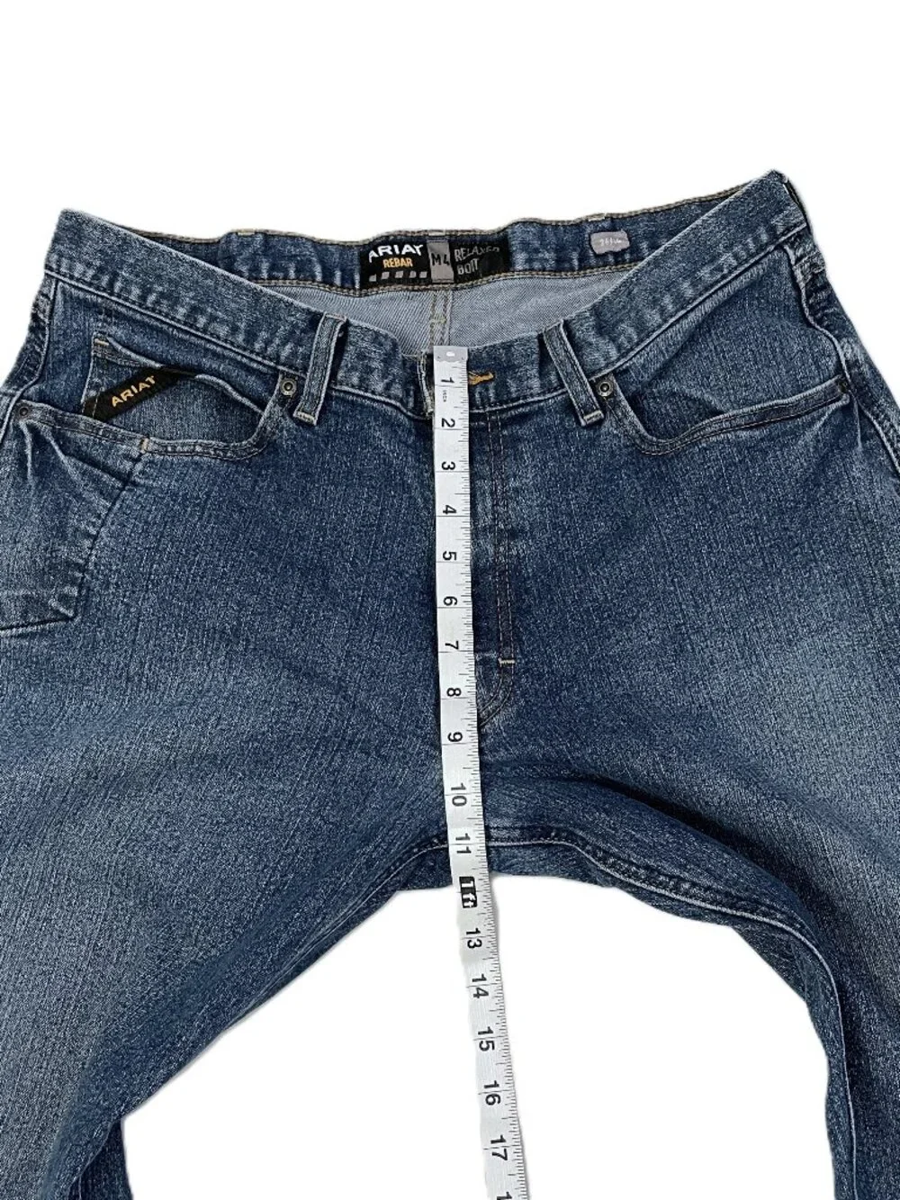 Ariat Rebar M4 Jeans Mens 36x34 Blue Relaxed Bootcut Construction Workwear